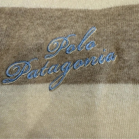 La Martina Polo Women's will cashmere blend V-Neck Sweater - Cream and Brown - Picture 6 of 12